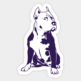 Purple Pitbull Lover Sticker